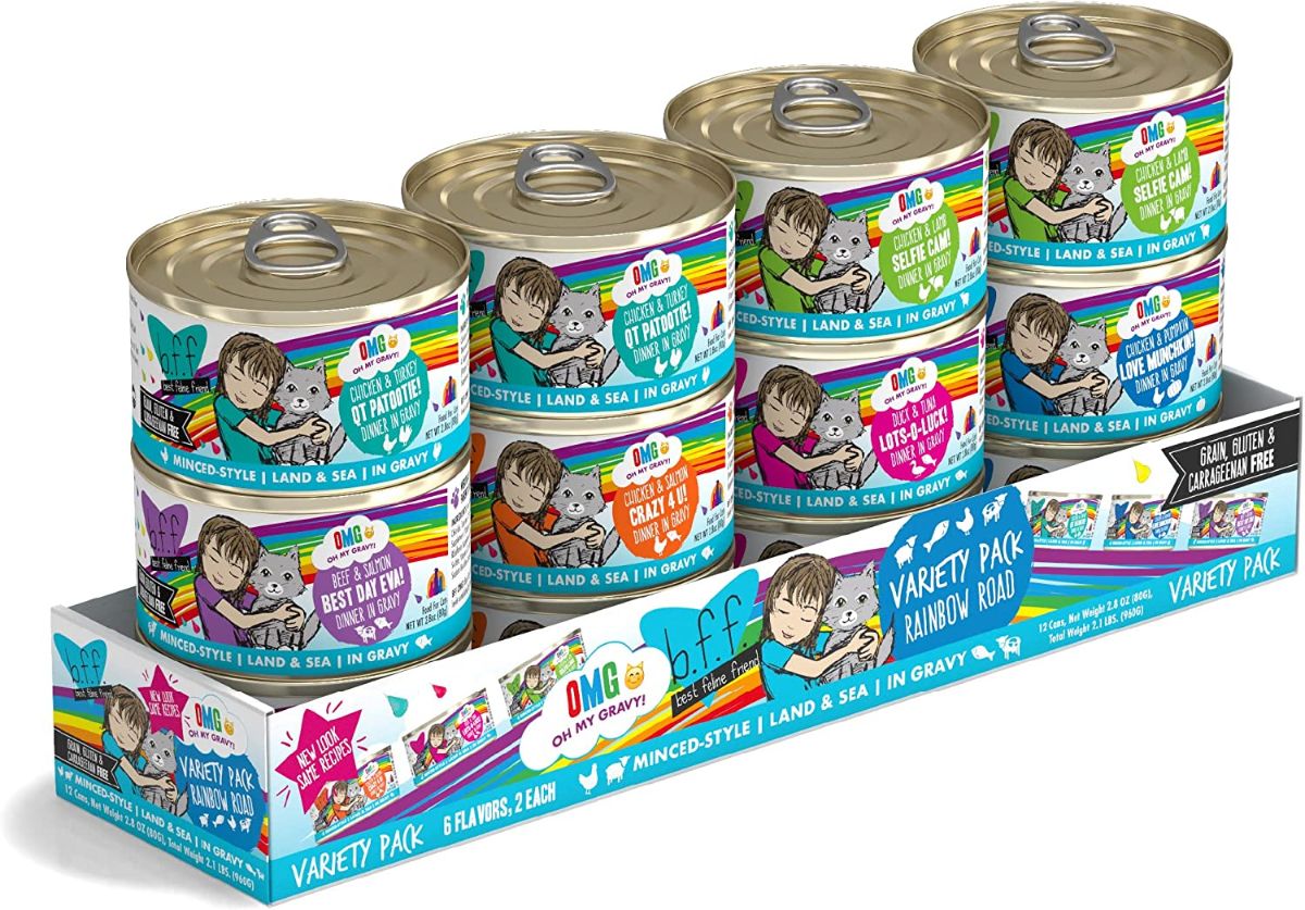 Weruva B.F.F. OMG - Best Feline Friend Oh My Gravy! Grain-Free Natural Wet Cat Food Cans