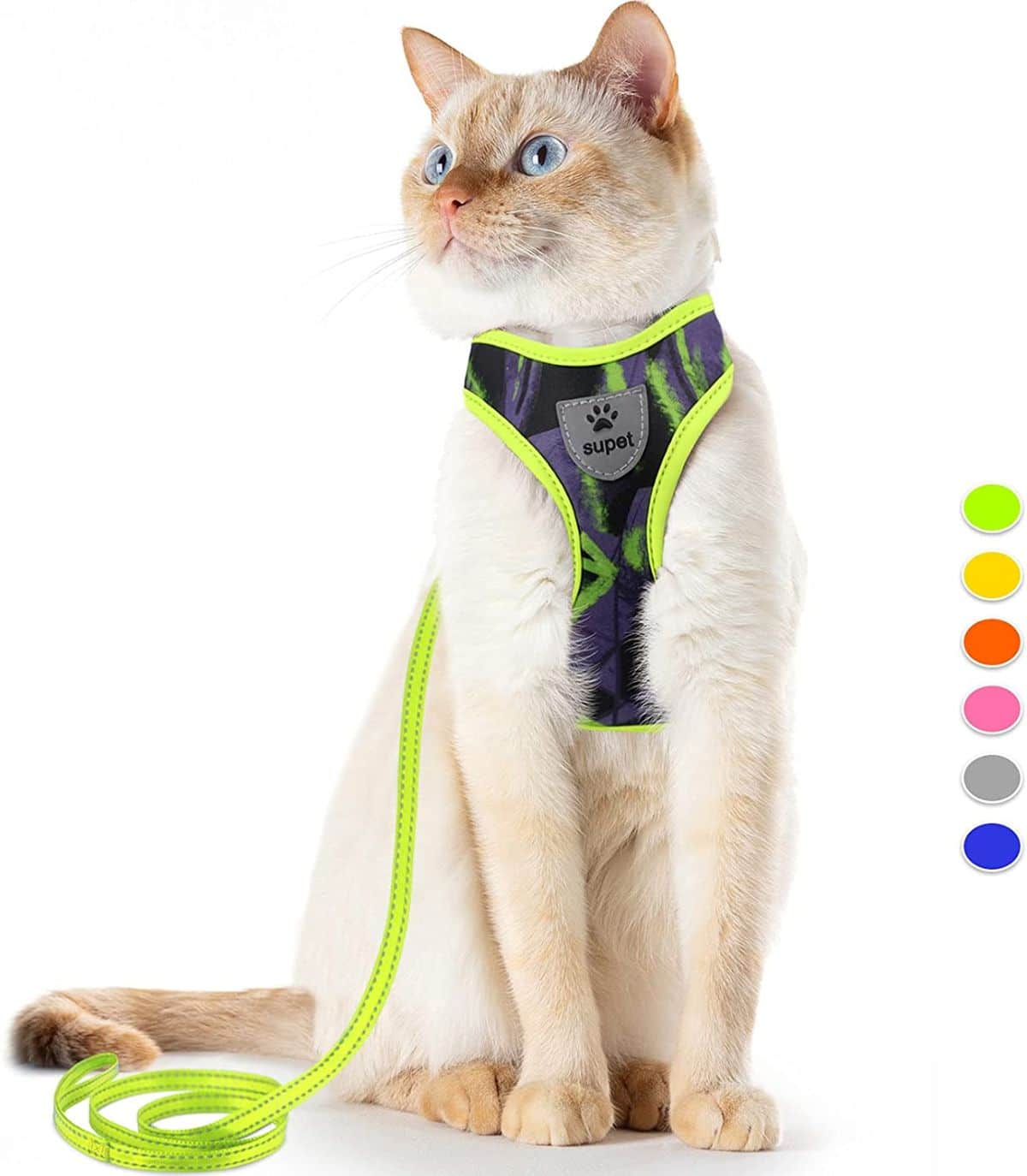 Mesh Small Cat Harness and Leash Set Adjustable Vest Antiescape Proof for  Pet Kitten Easy Control Reflective Puppy Dogs Harness