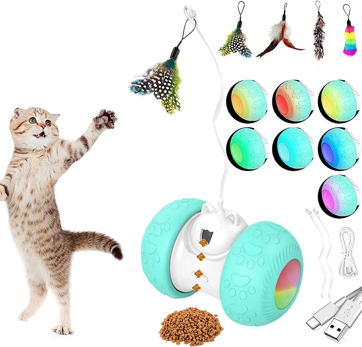 HahaGo 4-in-1 Interactive Cat Toy