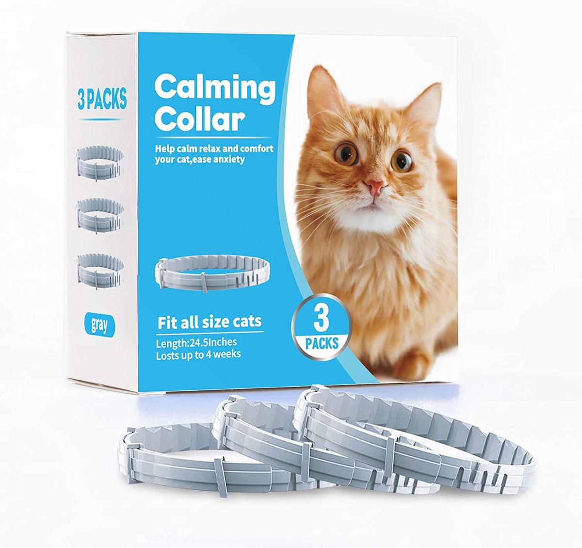 Kaspiu 3-Pack Calming Collar for Cats