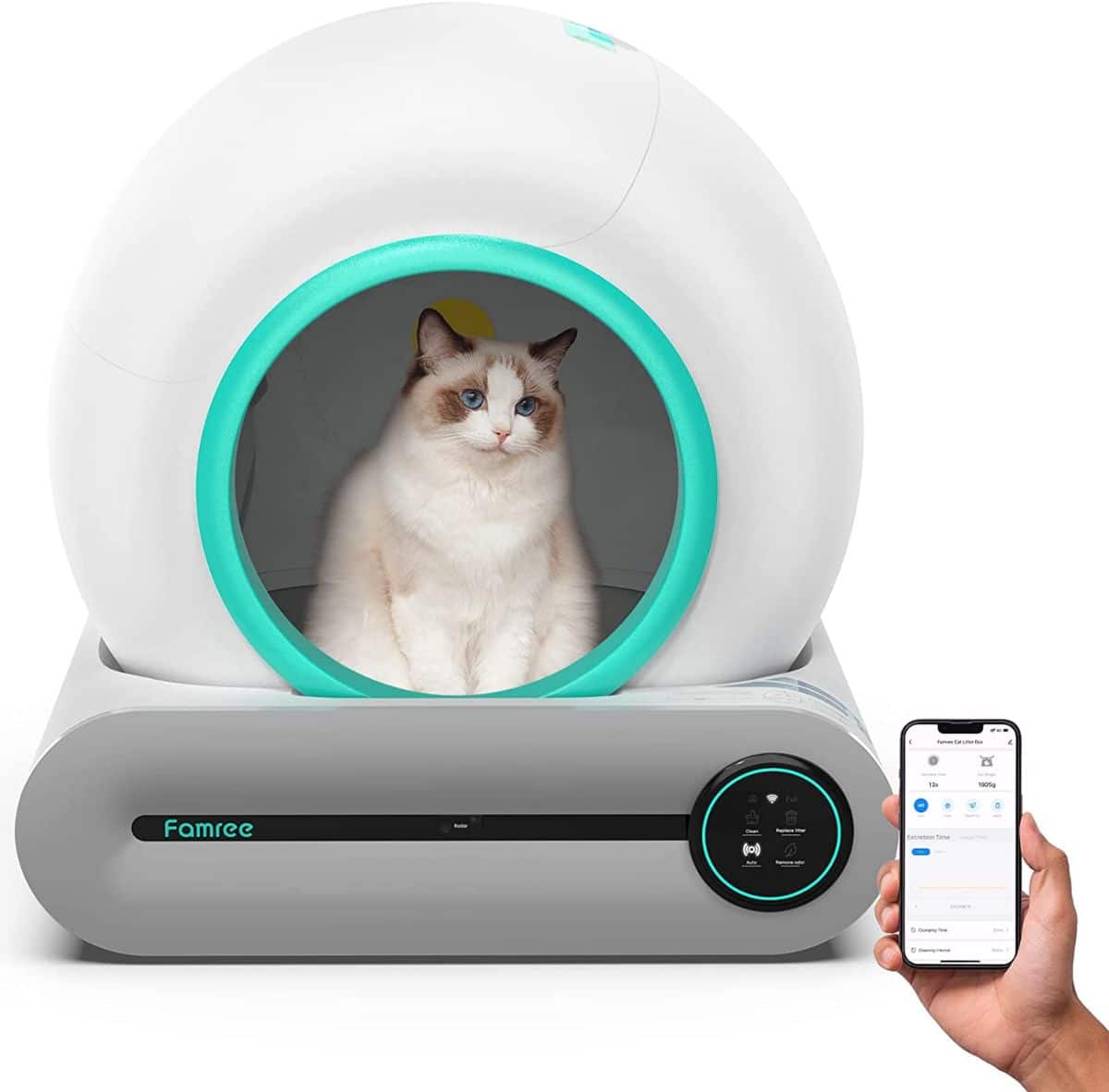 Famree Smart Self-Cleaning Cat Litter Box