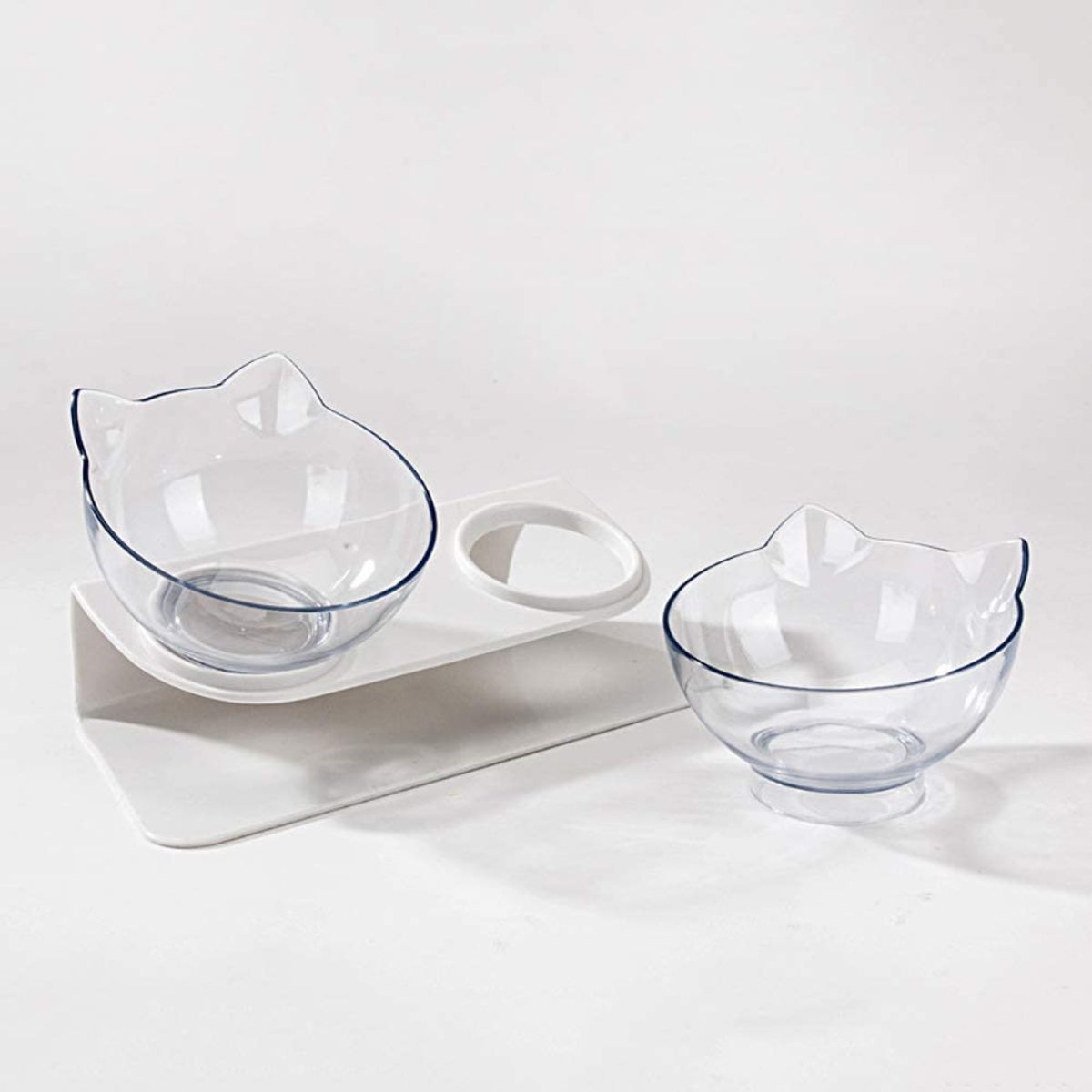 Luck Dawn Double Elevated Cat Bowls With Raised Stand