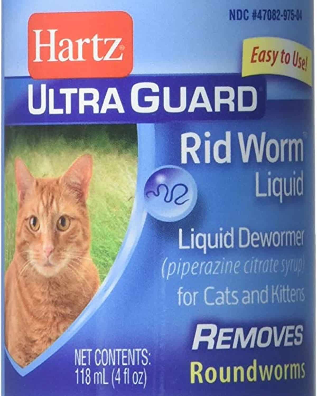 Hartz UltraGuard Rid Worm Dewormer for Roundworms for Cats