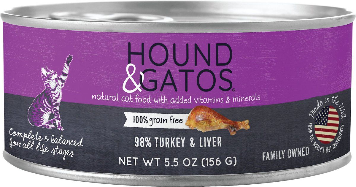 Hound & Gatos 98% Turkey & Liver Formula Grain-Free Cat Food