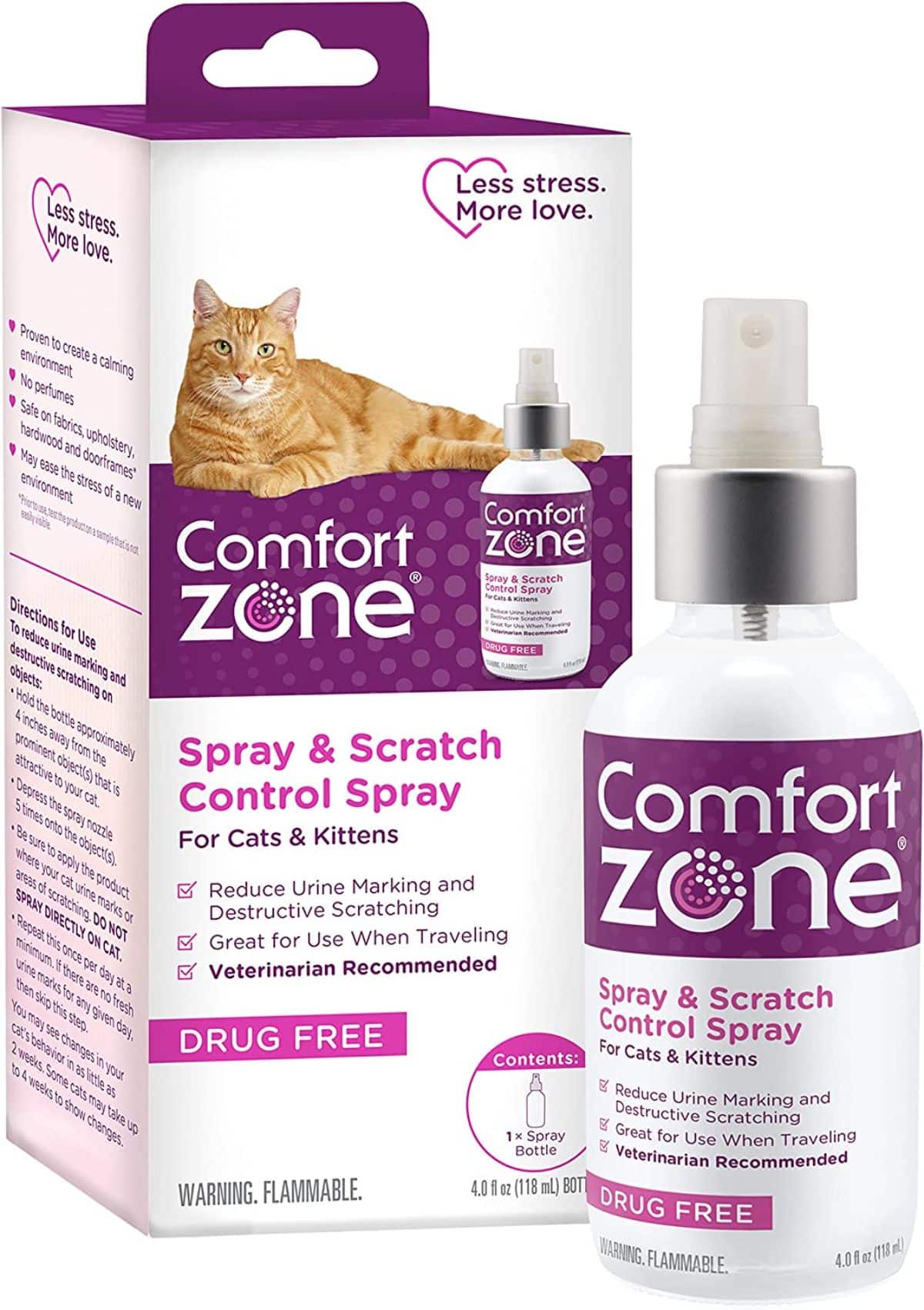 Comfort Zone Scratch Deterrent and Cat Calming Spray