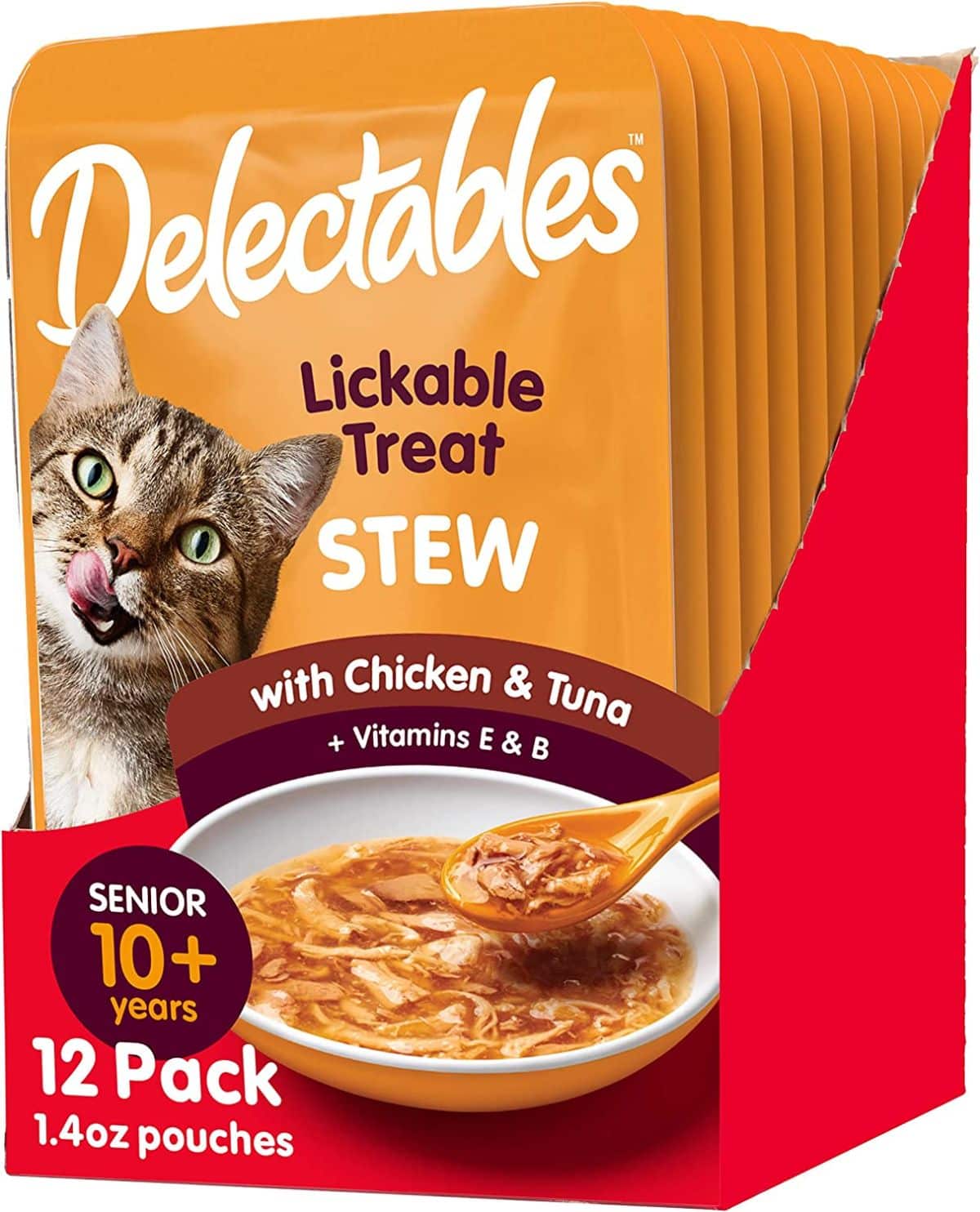 Hartz Delectable Stew Senior Lickable Wet Cat Treats
